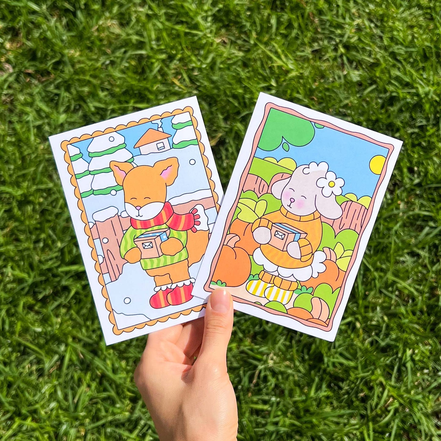 Amigos Canarios coloring book Vol.2 freebie cards
