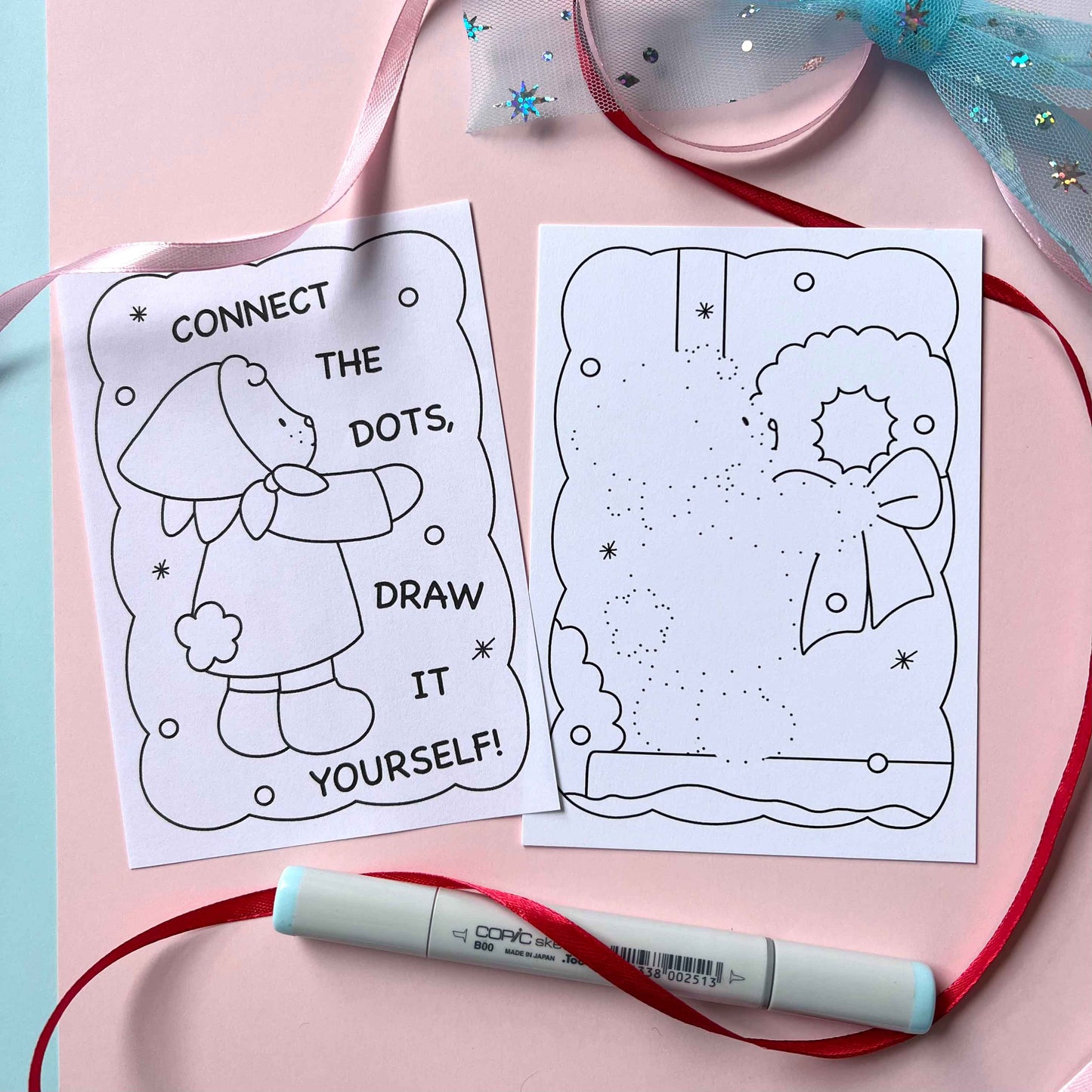 Amigos Canarios connect the dots cards set