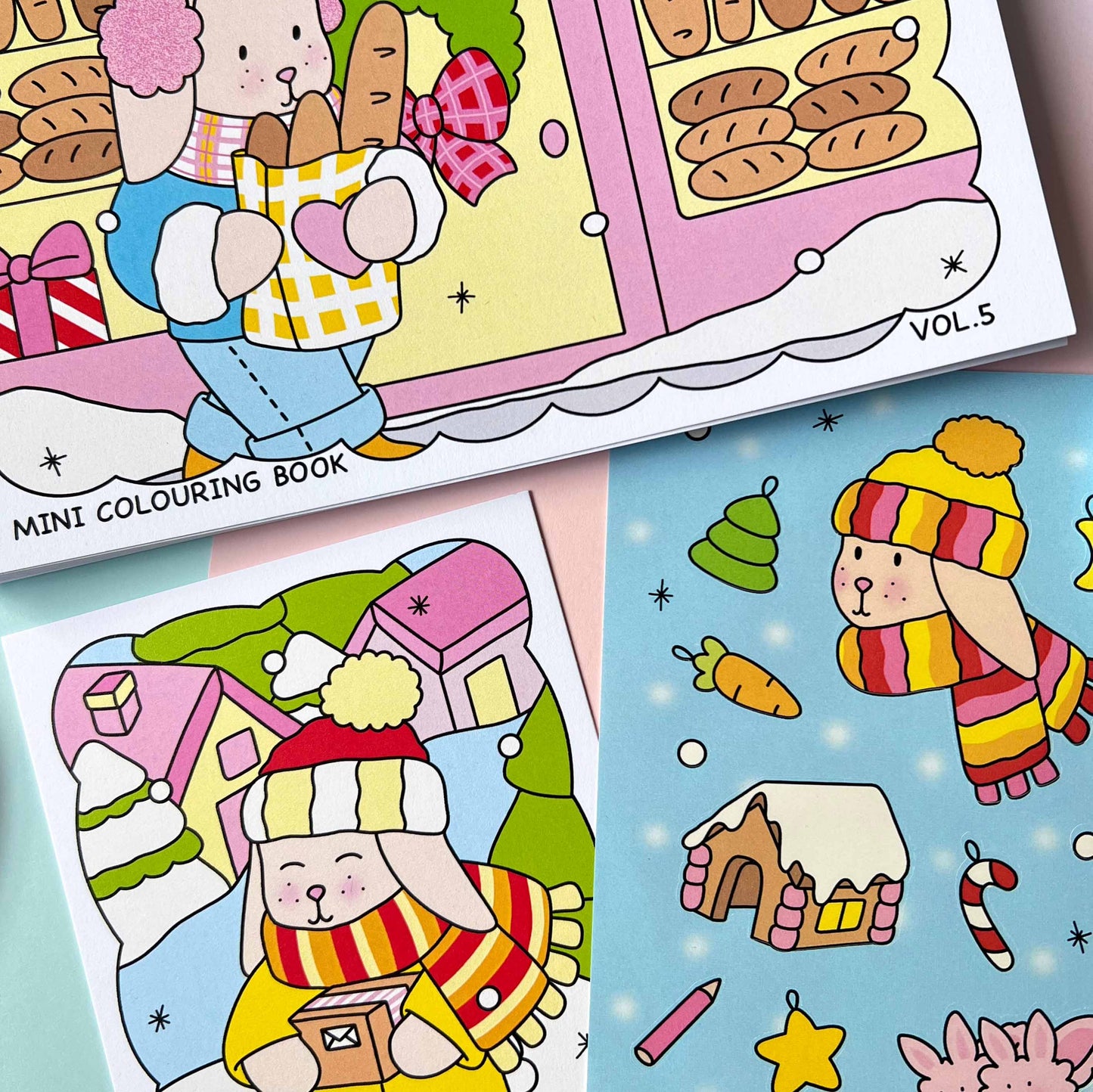 Amigos Canarios adult mini colouring book winter by Veronika Tralo