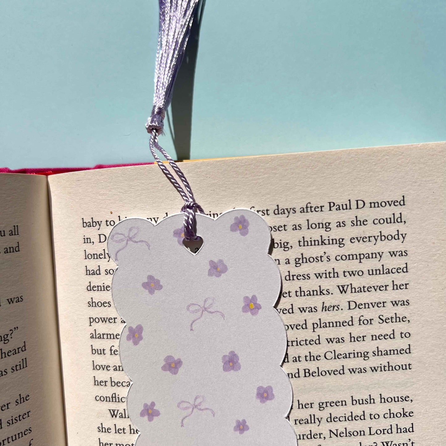 Floral cardstock bookmarks set