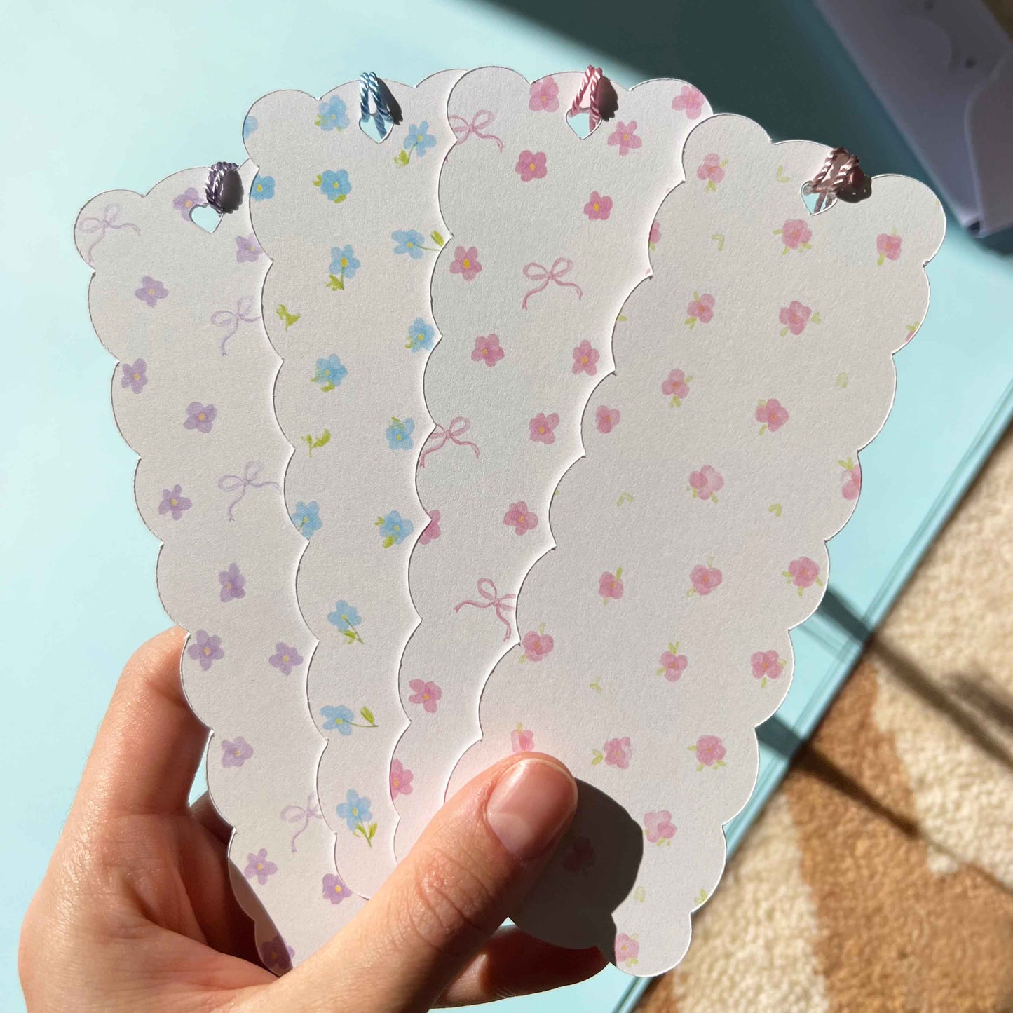 Cottagecore cardstock bookmarks set