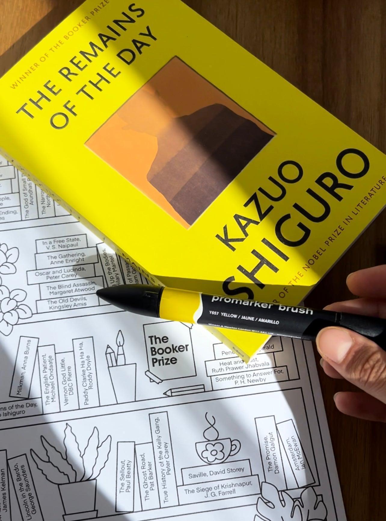 Printable Booker Prize reading challenge by Veronika Tralo