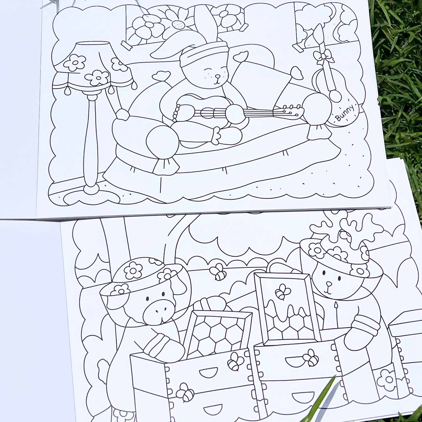 Amigos Canarios adult colouring book SUMMER pages inside
