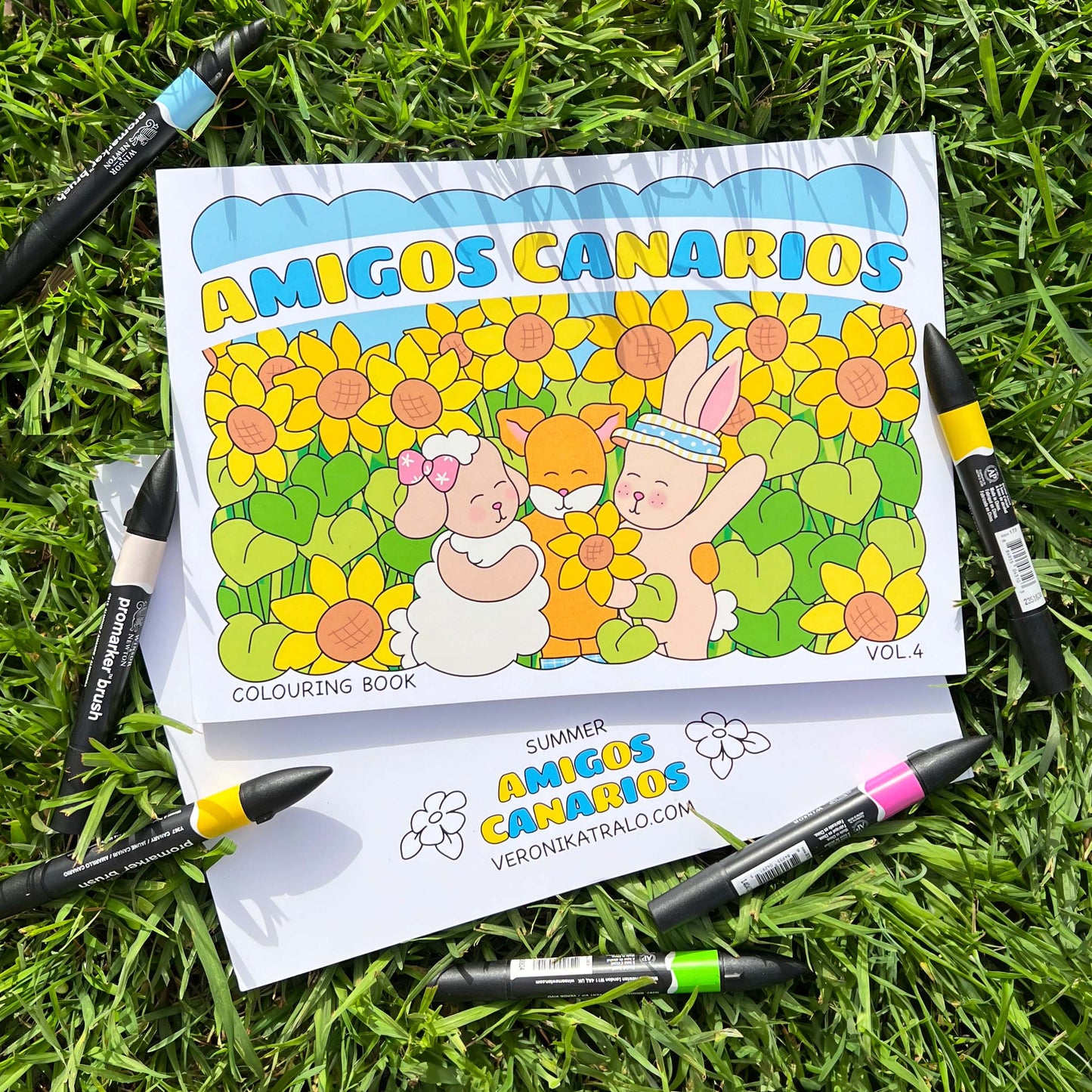 Amigos Canarios colouring book vol 4 SUMMER by Veronika Tralo