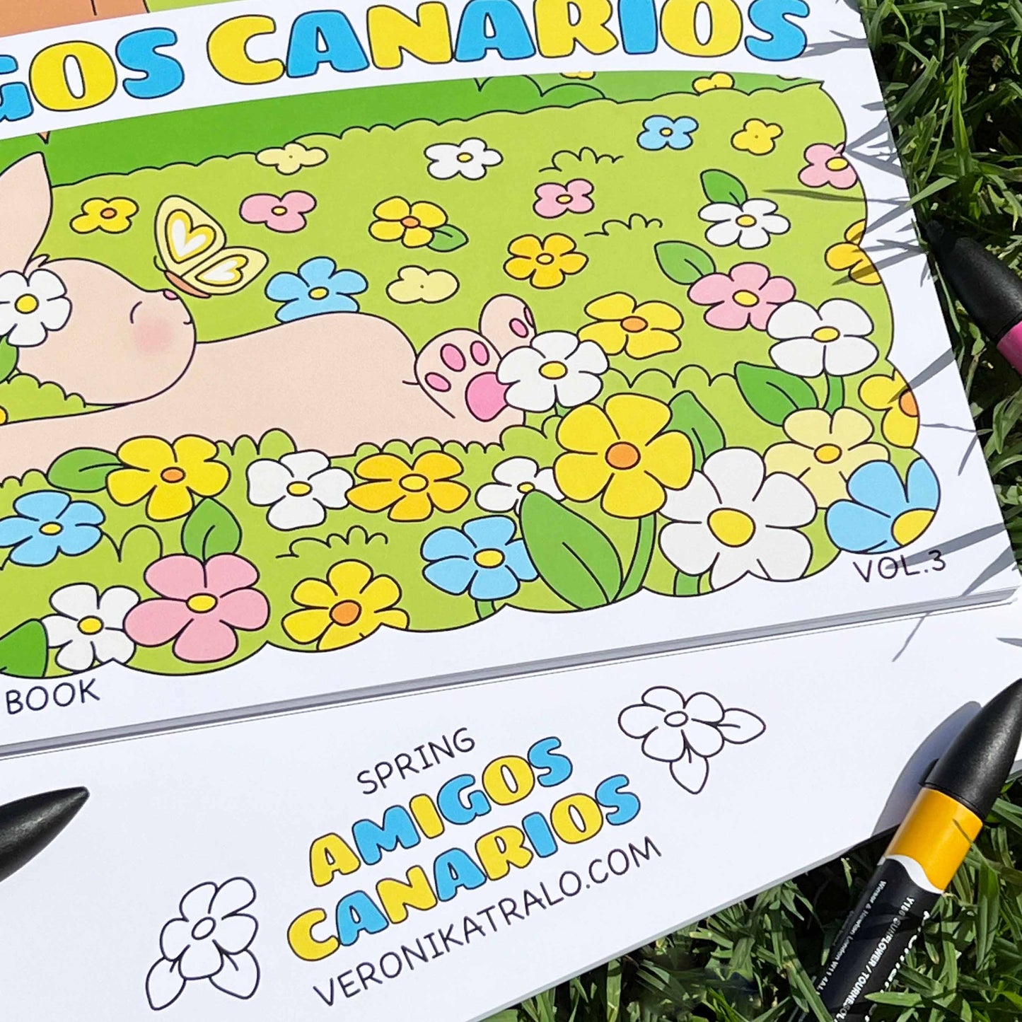 Adult spring coloring book by Veronika Tralo