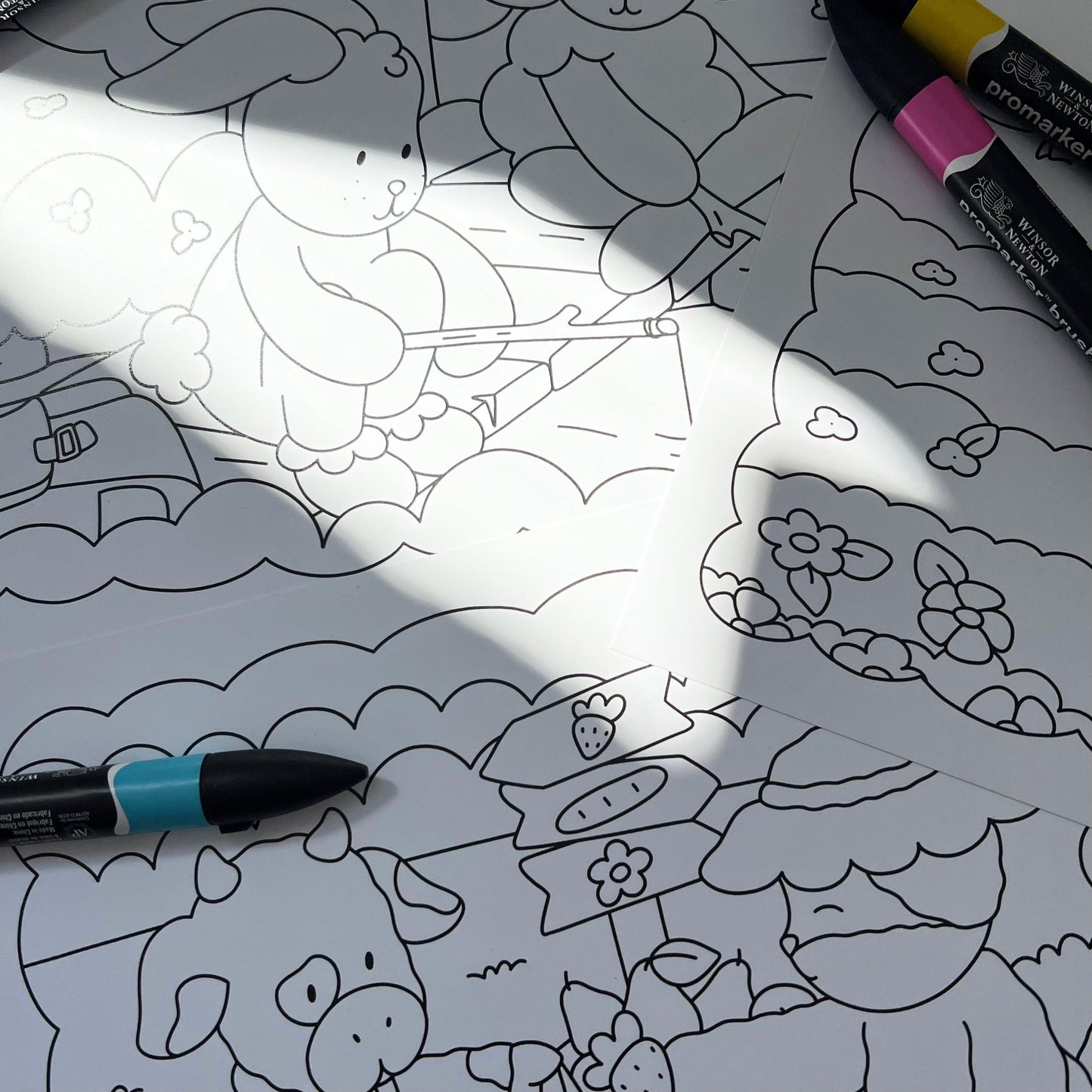 spring colouring pages amigos canarios