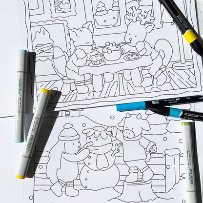 CUTE & COZY Amigos Canarios adult coloring book Vol.2 pages