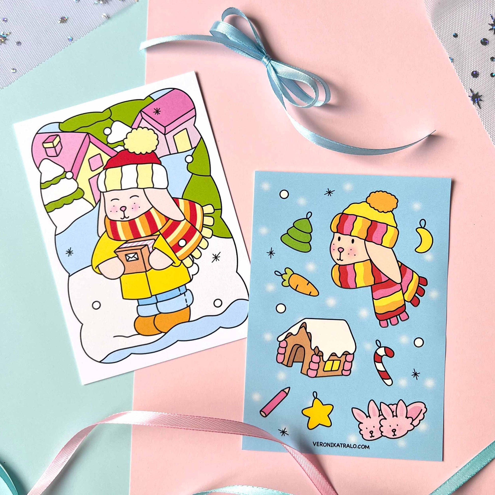 Amigos Canarios winter mini colouring book freebies