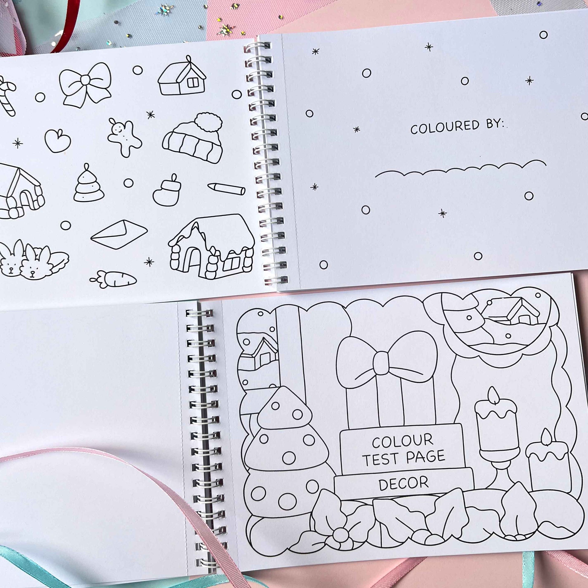 Amigos Canarios mini coloring book winter test page