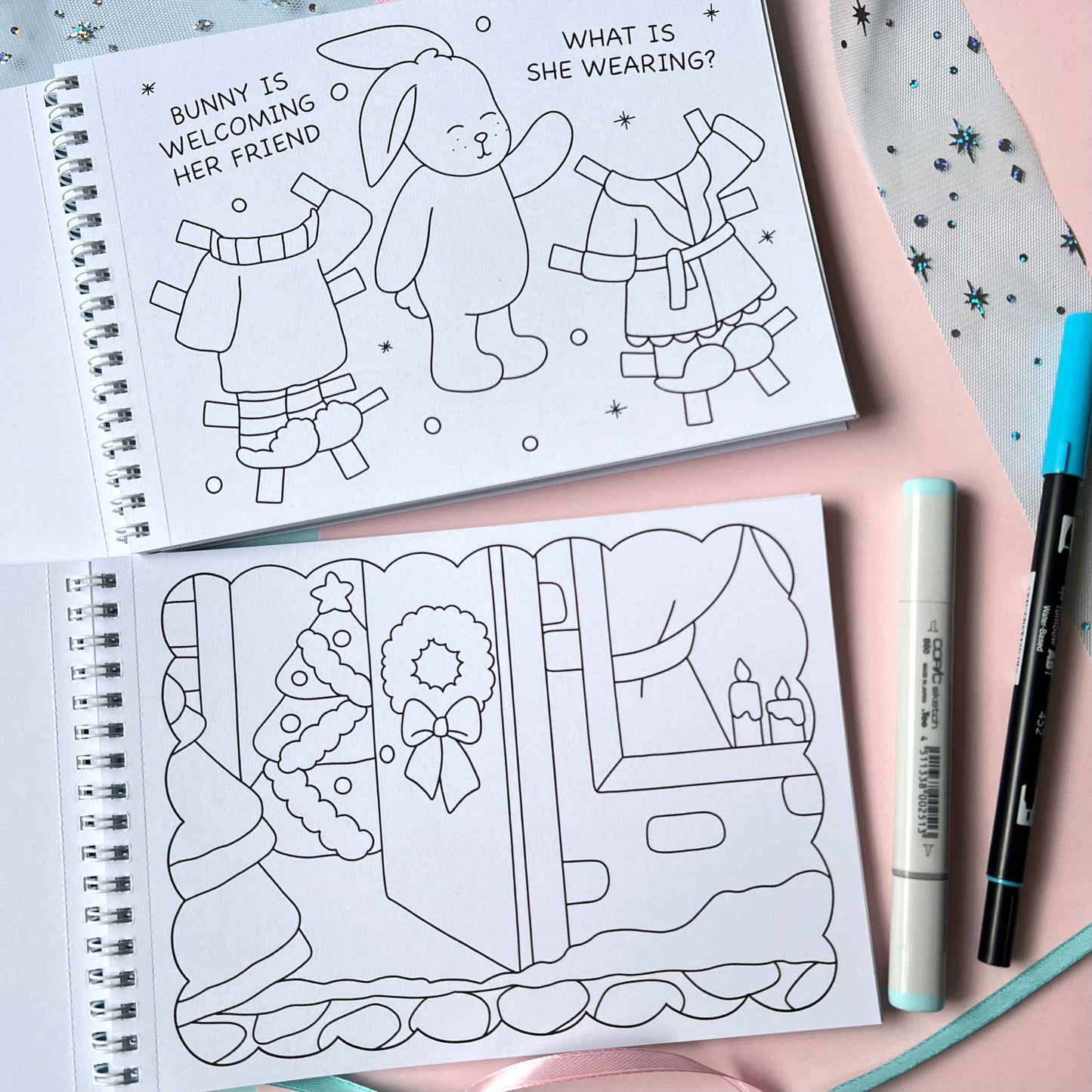 Amigos Canarios paperdolls winter colouring book