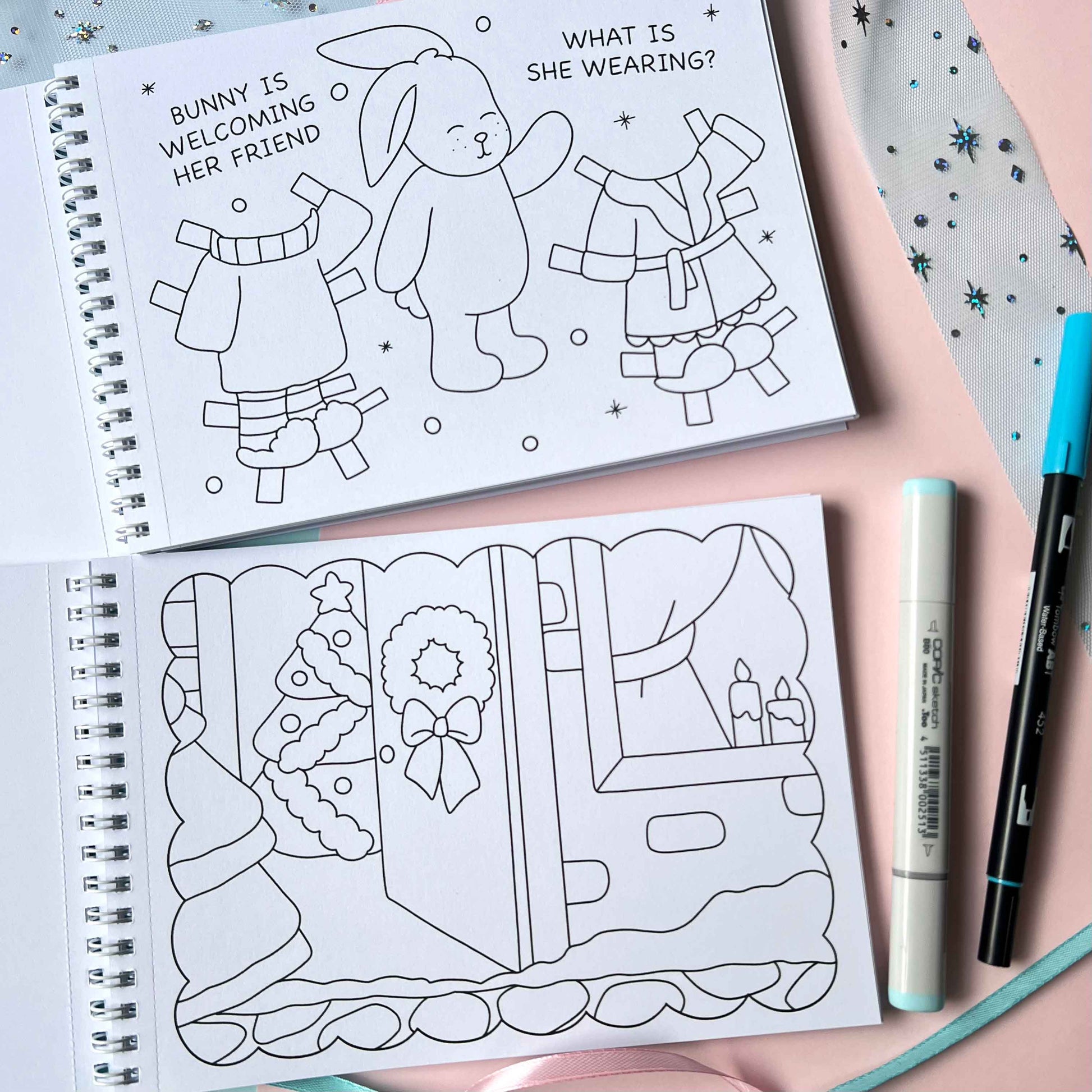 Amigos Canarios paperdolls winter colouring book