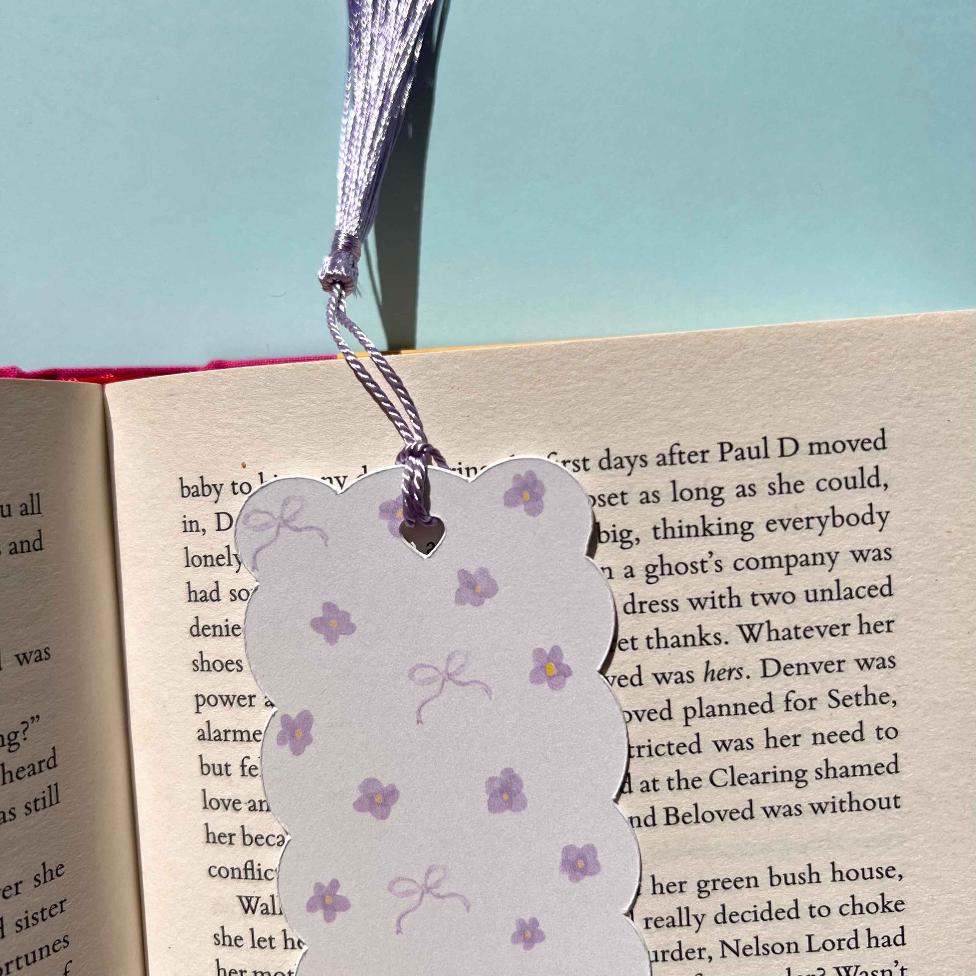 Floral cardstock bookmarks set