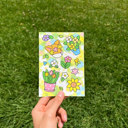 Flowers amigos canarios stickers