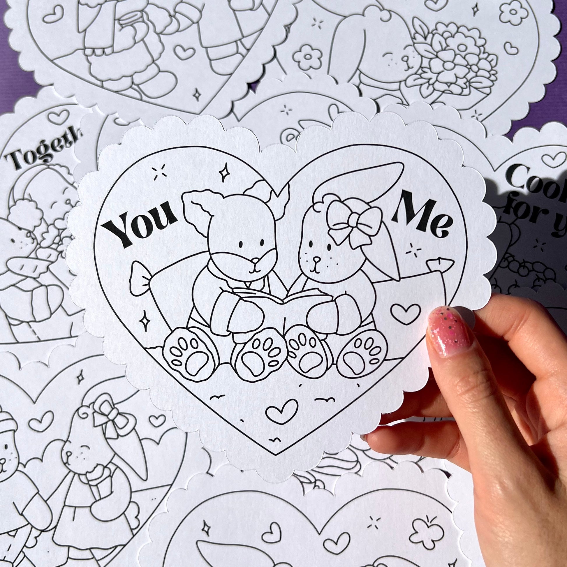 Valentine's Day Colouring cards