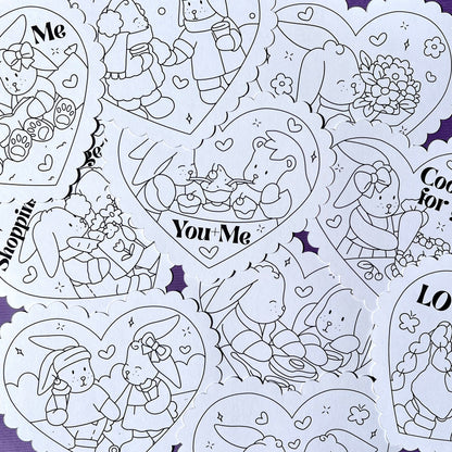 Valentine's Day Colouring cards