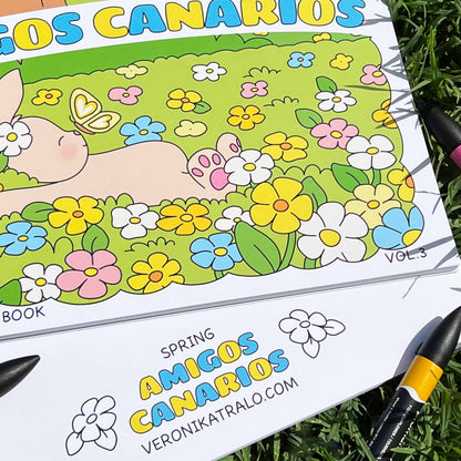 Adult spring coloring book by Veronika Tralo