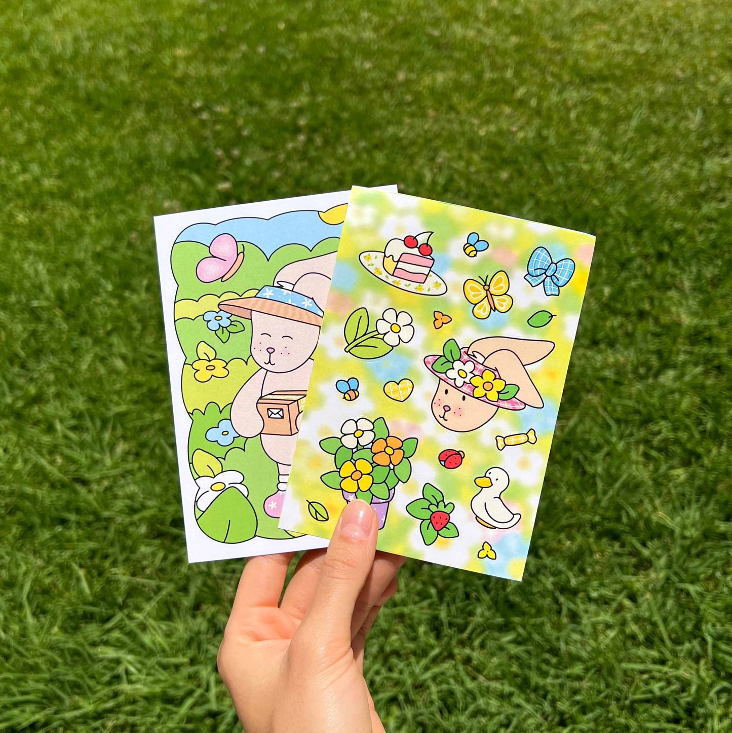 Amigos Canarios vol 3 freebie sticker sheet and thank you card