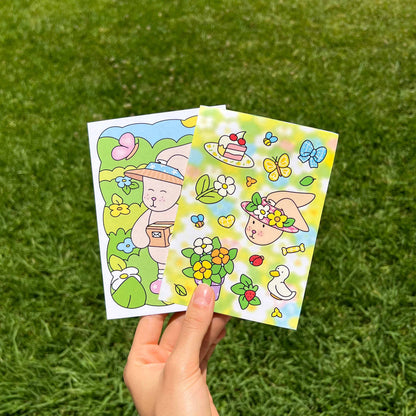 Amigos Canarios vol 3 freebie sticker sheet and thank you card