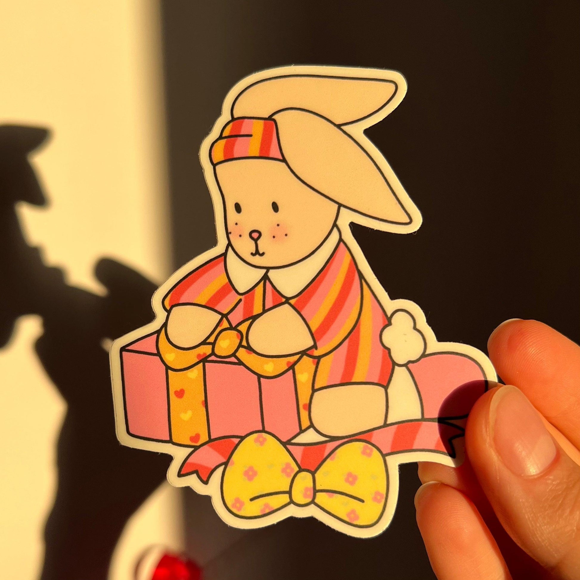amigos canarios bunny sticker winter