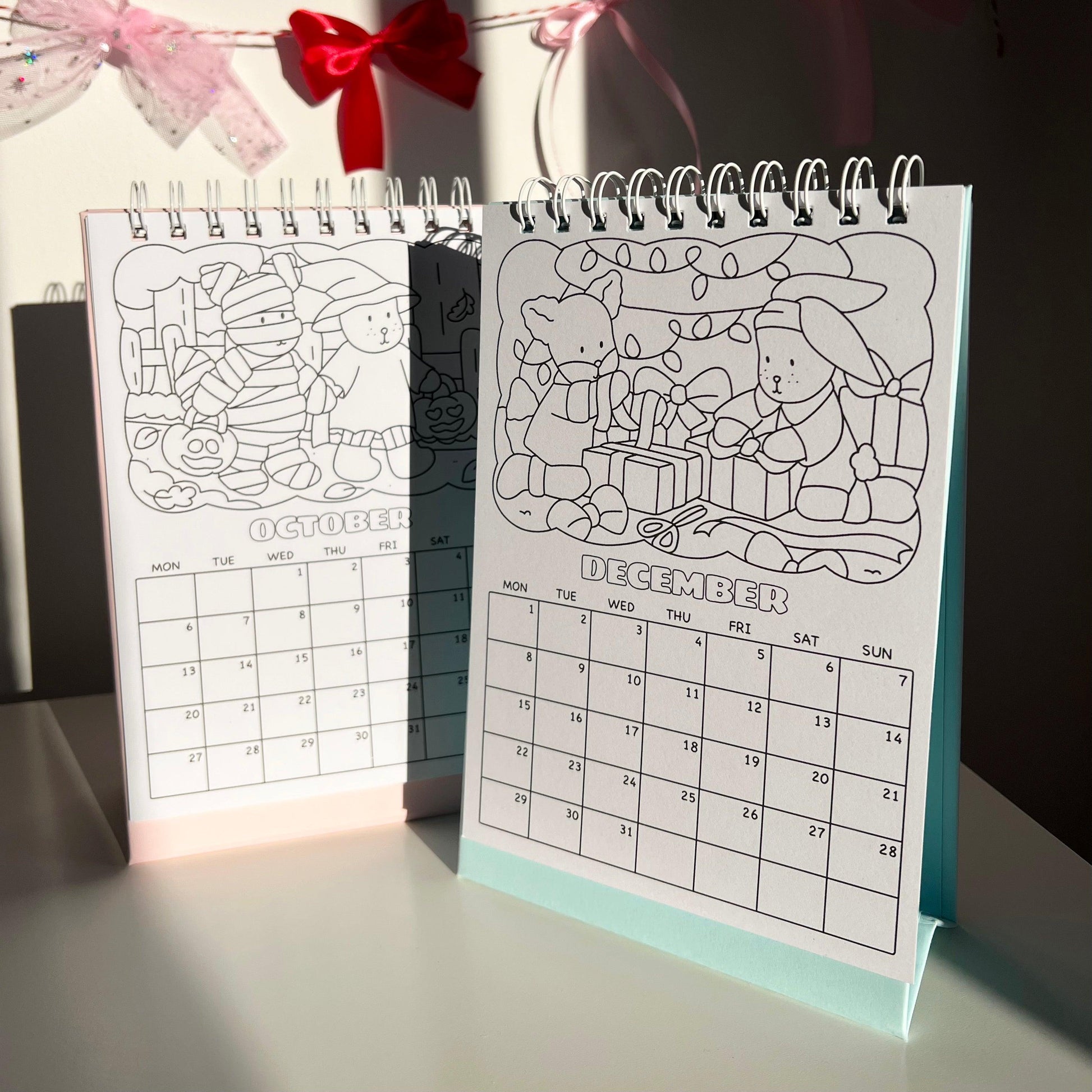 amigos canarios colouring calendar inside