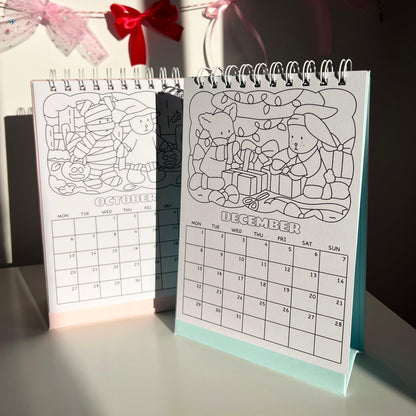 amigos canarios colouring calendar inside
