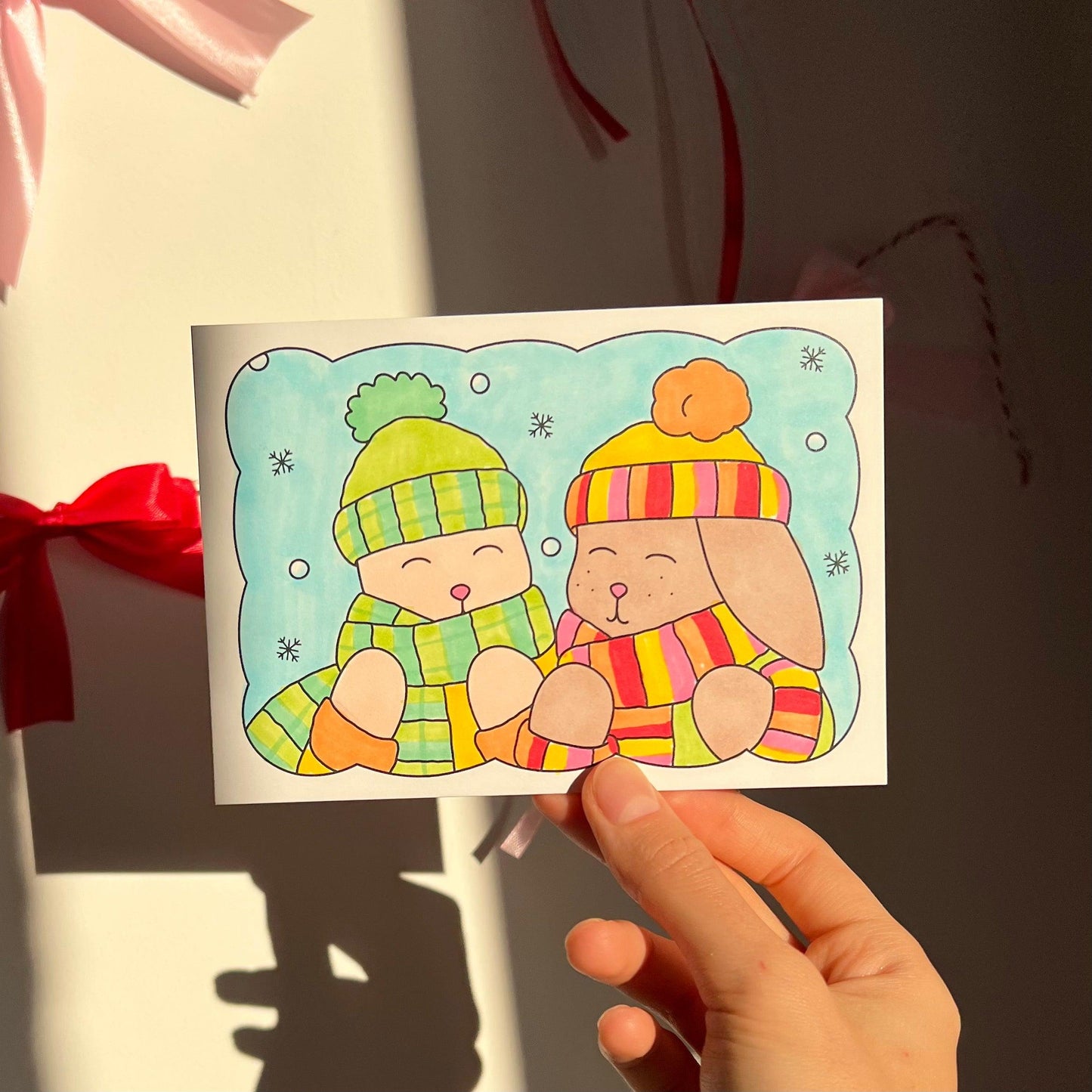 amigos canarios colouring cards coloured