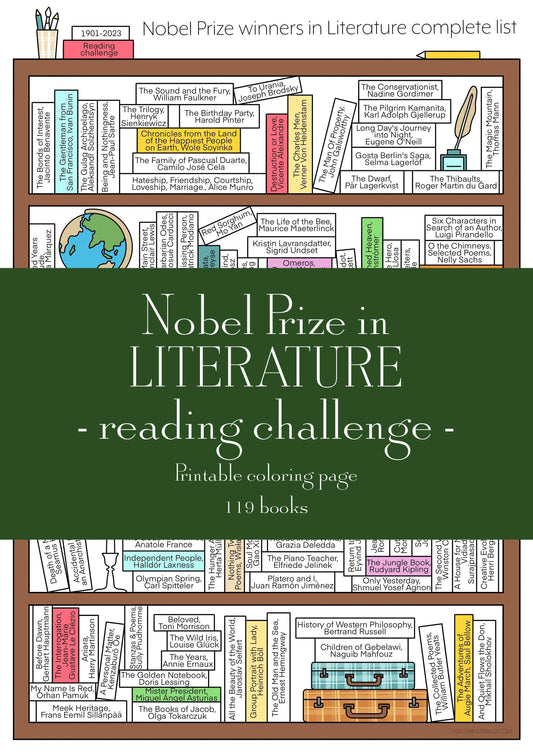 Digital download • Nobel Prize in LITERATURE reading challenge - amigoscanarios