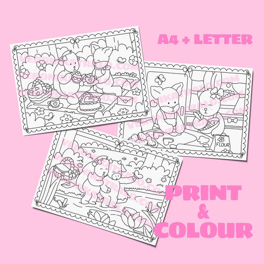 Digital download • Valentine's Day Colouring pages 💖✨ - amigoscanarios
