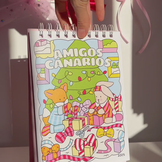 amigos canarios colouring calendar 2025