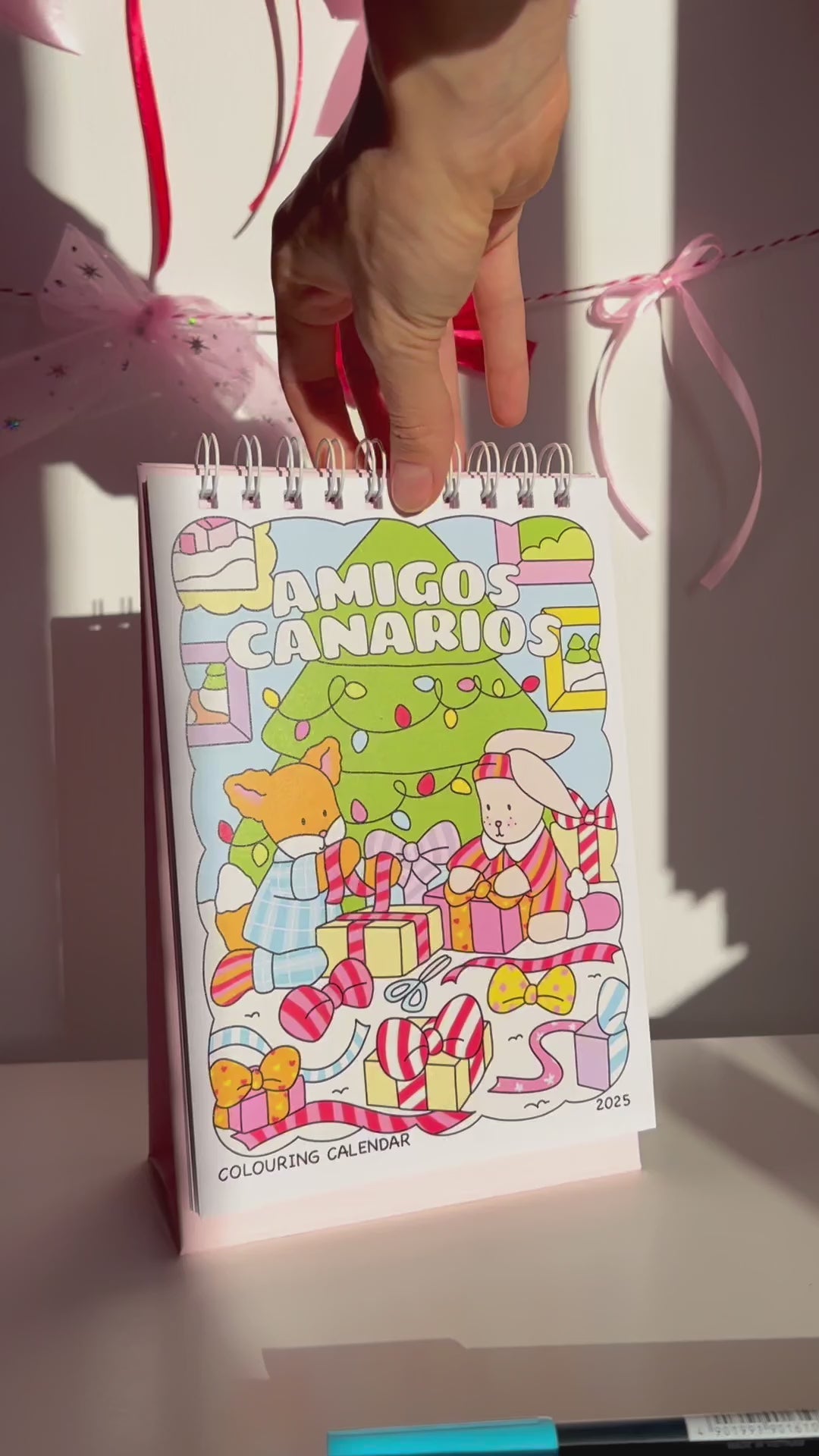 amigos canarios colouring calendar 2025