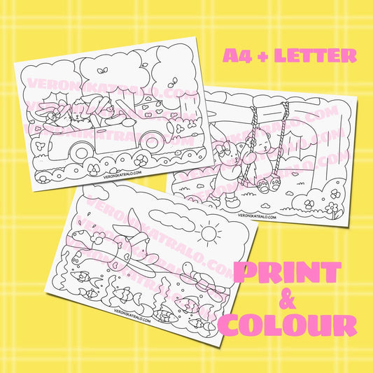 summer amigos canarios coloring pages